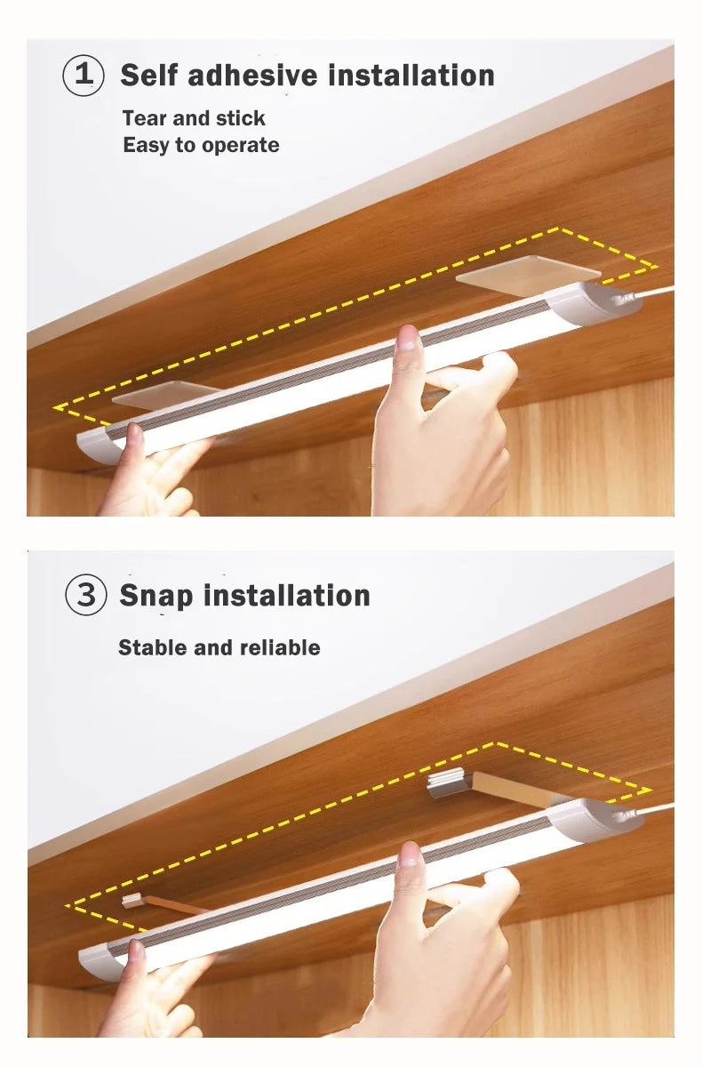 LED Cabinet Lights A85-220V 10w 20w Kitchen Under Cabinet Lamp With 1.8m Switch Line for Home Bedroom Indoor Super Bright Lamps
