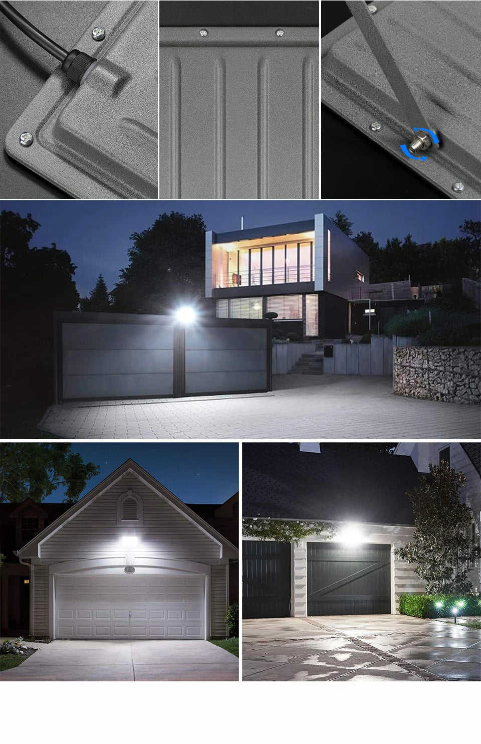 PIR Motion Sensor LED FloodLight 50W 100W 200W 300W 500W Outdoor Waterproof Reflector LED Spotlight For Street Garden Wall Light