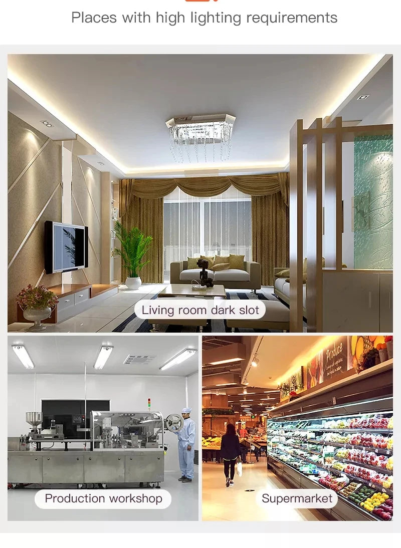 LED Cabinet Lights A85-220V 10w 20w Kitchen Under Cabinet Lamp With 1.8m Switch Line for Home Bedroom Indoor Super Bright Lamps