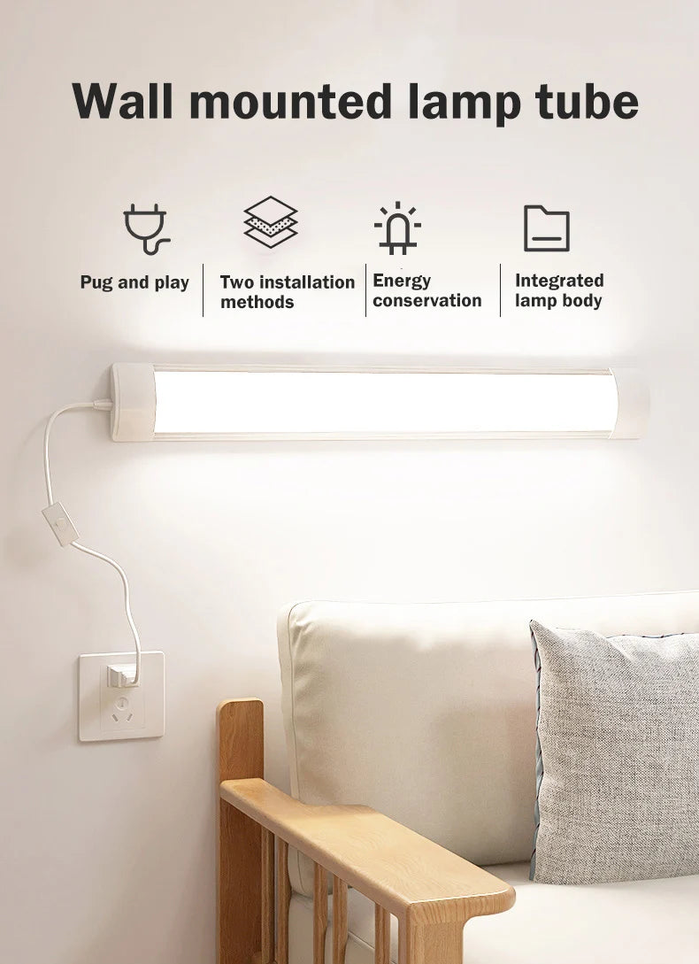 LED Cabinet Lights A85-220V 10w 20w Kitchen Under Cabinet Lamp With 1.8m Switch Line for Home Bedroom Indoor Super Bright Lamps