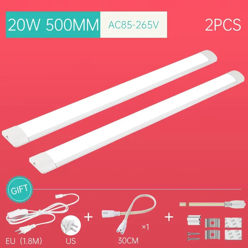LED Cabinet Lights A85-220V 10w 20w Kitchen Under Cabinet Lamp With 1.8m Switch Line for Home Bedroom Indoor Super Bright Lamps