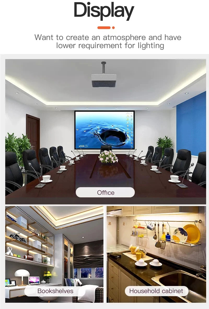 LED Cabinet Lights A85-220V 10w 20w Kitchen Under Cabinet Lamp With 1.8m Switch Line for Home Bedroom Indoor Super Bright Lamps