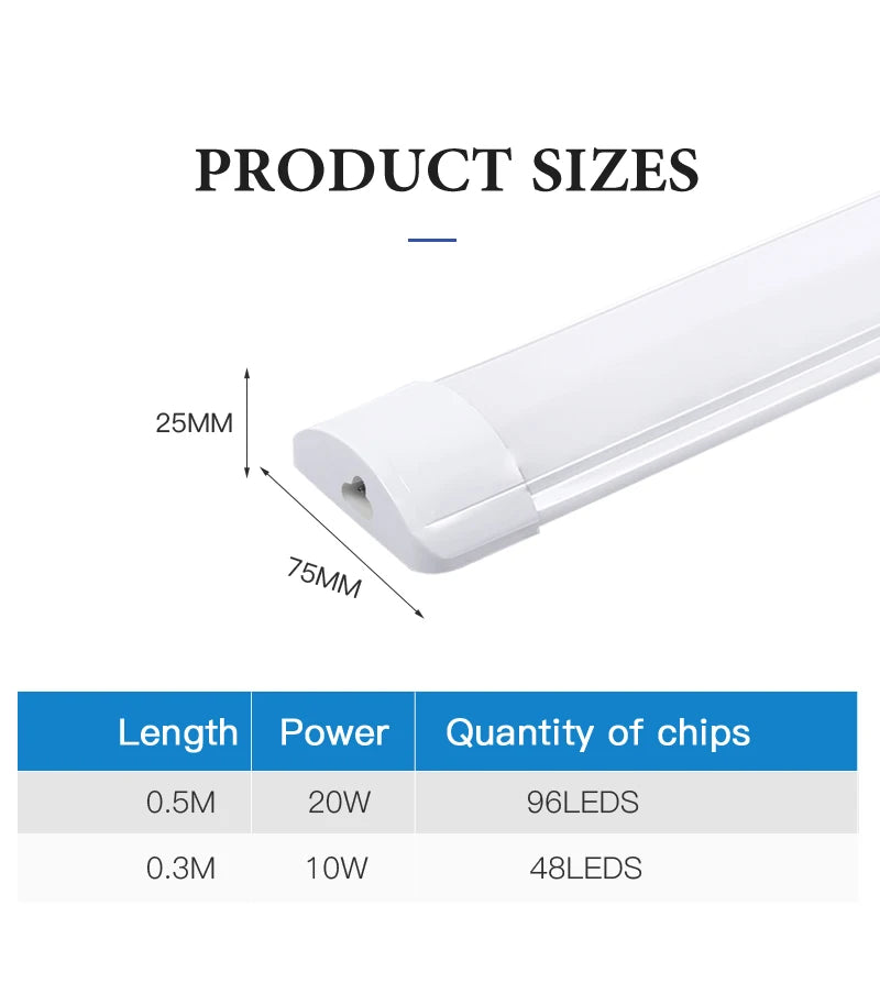 LED Cabinet Lights A85-220V 10w 20w Kitchen Under Cabinet Lamp With 1.8m Switch Line for Home Bedroom Indoor Super Bright Lamps