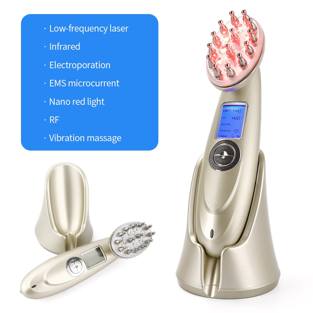 Electric Laser Hair Growth Comb Infrared EMS RF Vibration Massager Microcurrent - Hair Care, Hair Regrowth