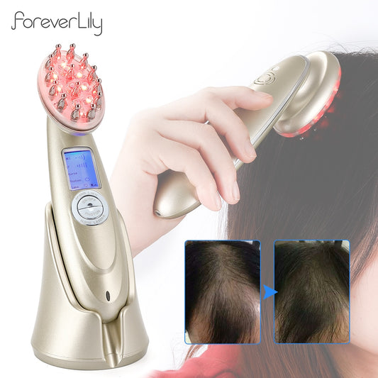 Electric Laser Hair Growth Comb Infrared EMS RF Vibration Massager Microcurrent - Hair Care, Hair Regrowth